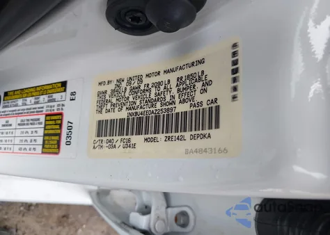 2010 Toyota Corolla Le z USA, uszkodzony, nr VIN 1NXBU4EE0AZ253897